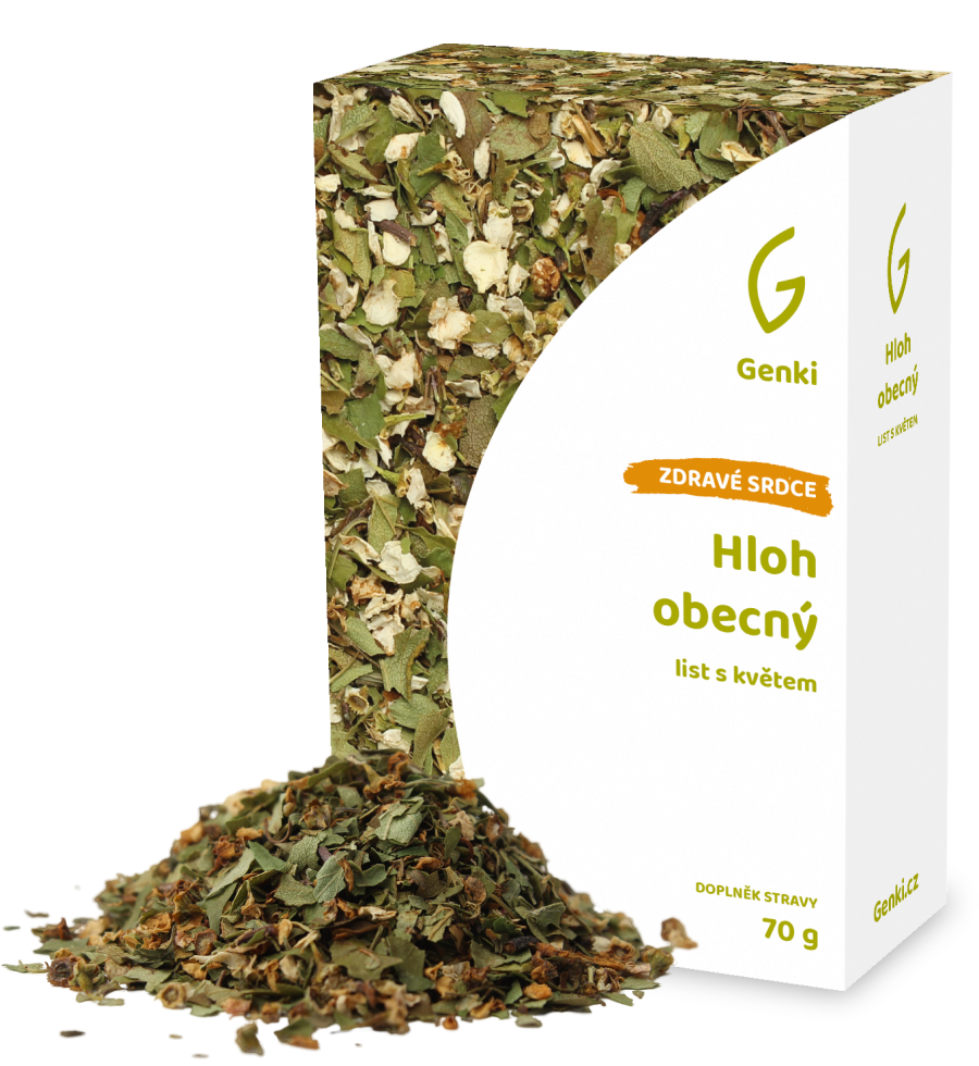 Hloh obecný - list s květem